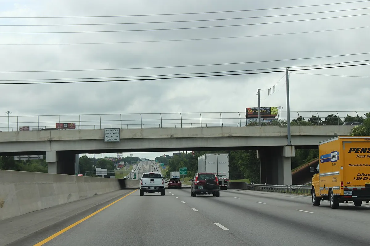I-75 at the Hampton-McDonough Road overpass, the growth corridor behind many Hampton GA drainage calls